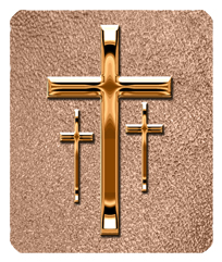 DF35-517-CP-SH-BZ Copper 3 Crosses Shimmer Bronze